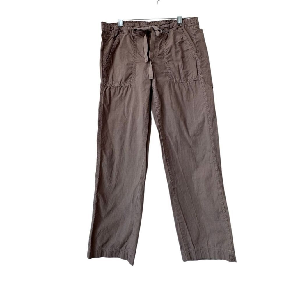J Crew City Fit Brown Taupe Pants Lightweight Minimalist Preppy SZ 0